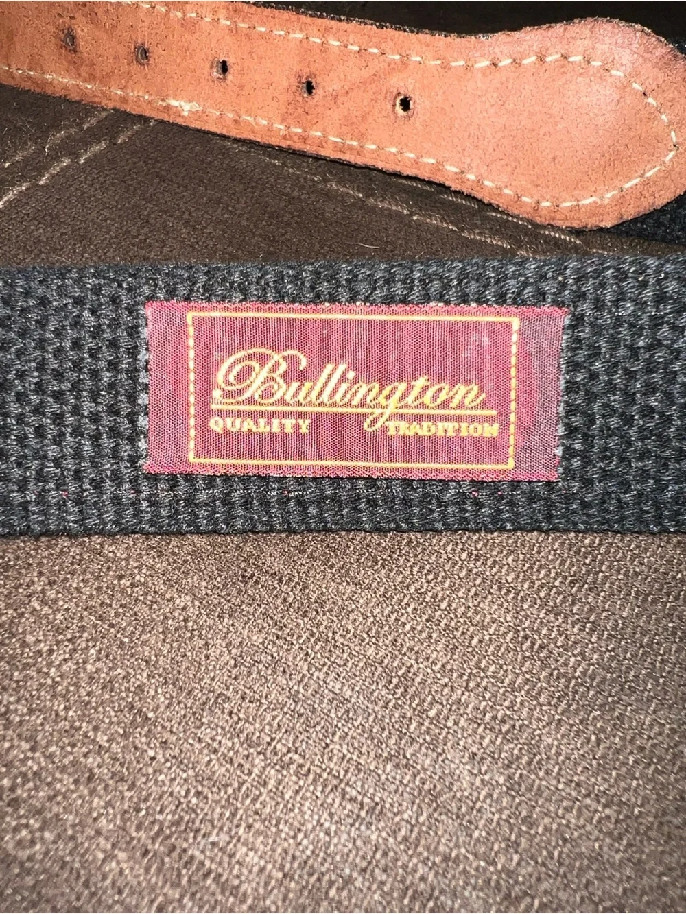 Georgia Bulldogs Brown Leather & Red Collegiate Web Belt